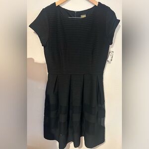 Taylor Black Textured Dress